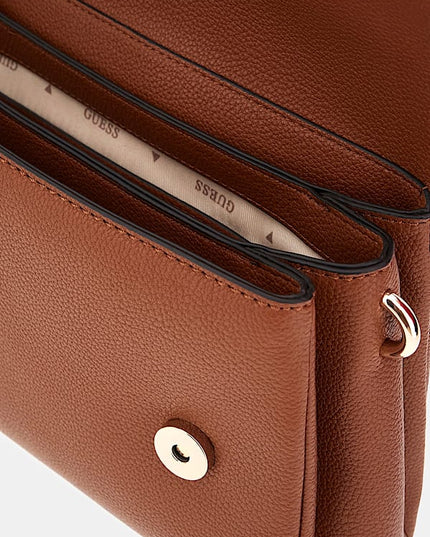 Guess Gregoria Flap Crossbody - Cognac