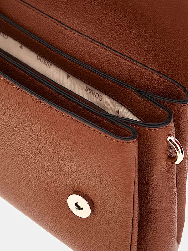 Guess Gregoria Flap Crossbody - Cognac