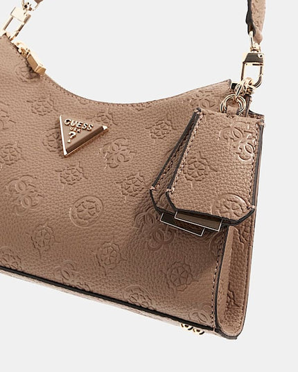 Guess Cresida II Top Zip - Dark Taupe Logo