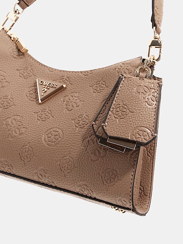 Guess Cresida II Top Zip - Dark Taupe Logo