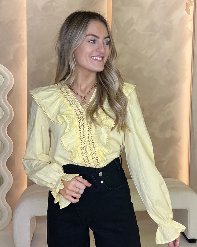 Frill Blouse - Lemon