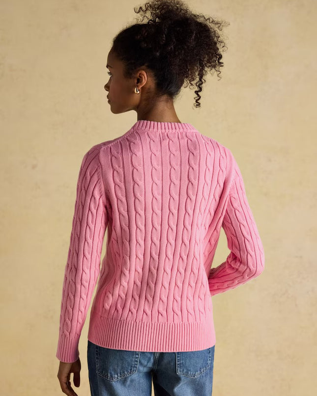 Joules Cable Knit Jumper - Pink