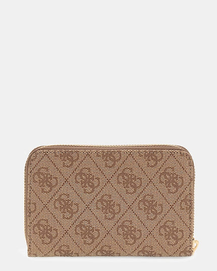 Guess Dea Medium Zip Around - Latte Logo