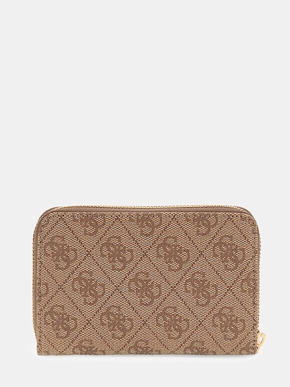 Guess Dea Medium Zip Around - Latte Logo