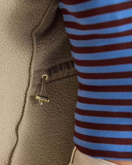 Joules Heritage Regular Fleece Gilet - Mink Brown