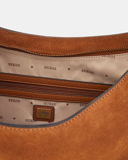 Camden Genuine Leather Shoulder Bag - Cognac