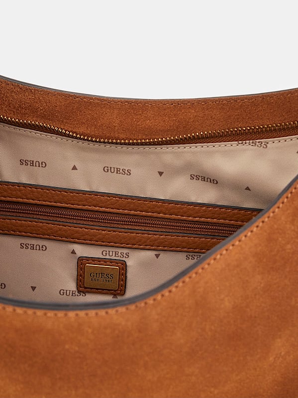 Camden Genuine Leather Shoulder Bag - Cognac