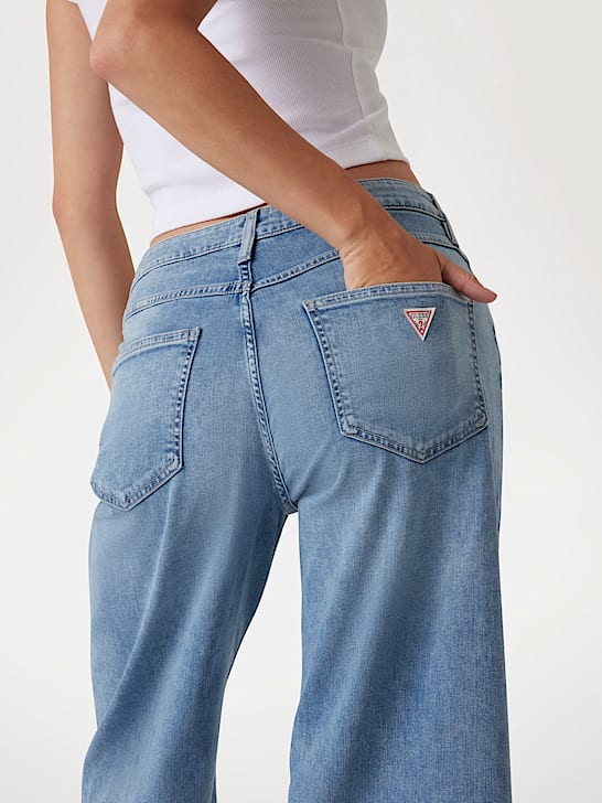 Guess Bellflower Wide Leg Jeans - Light Blue