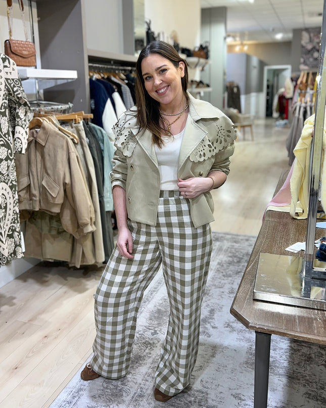 Gingham Trousers - Green