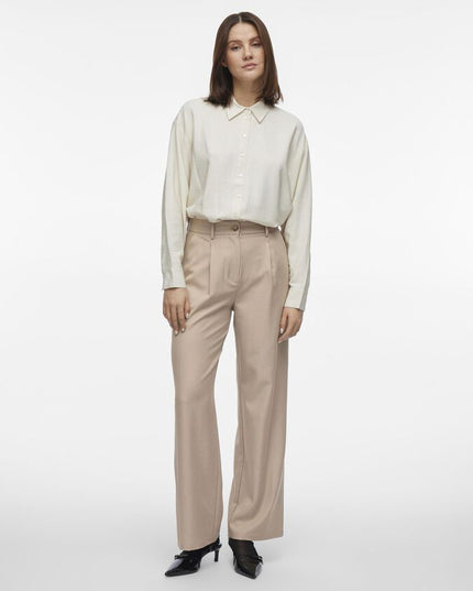 Aya Wide Leg Trouser - Tan