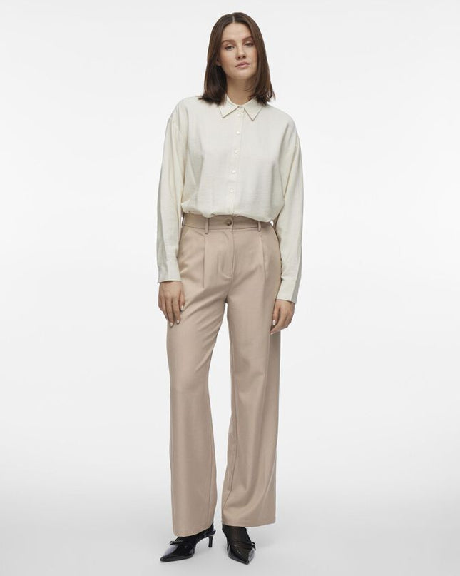 Aya Wide Leg Trouser - Tan