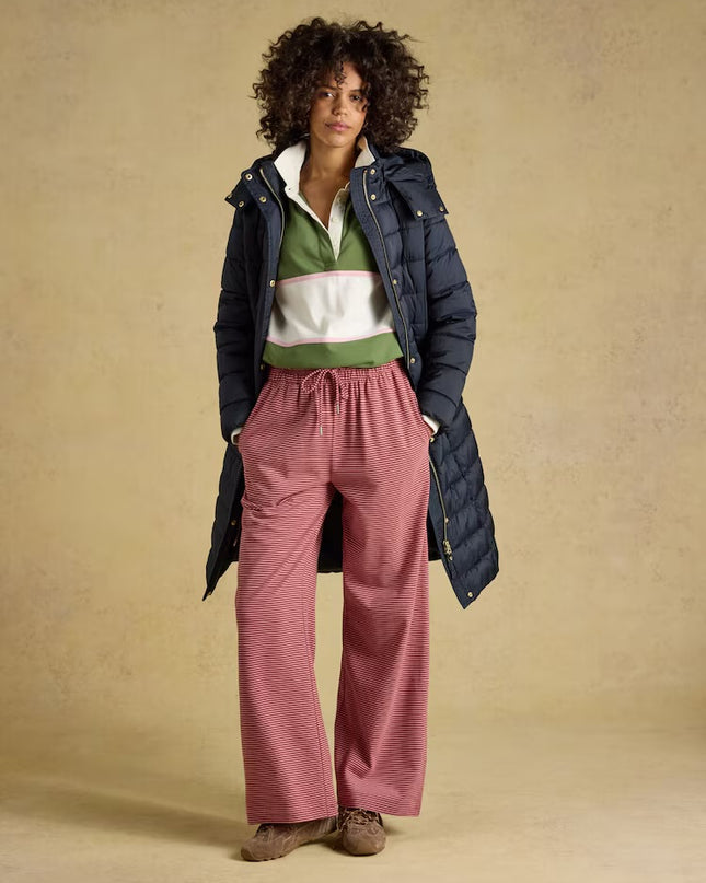 Joules Windborough Longline Padded Coat with Hood - Navy