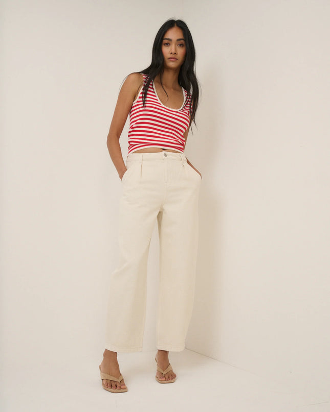 Peckham Barrel Leg Jeans - Cream