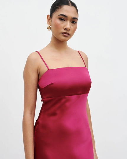 Saylor Cape Maxi Dress - Berry