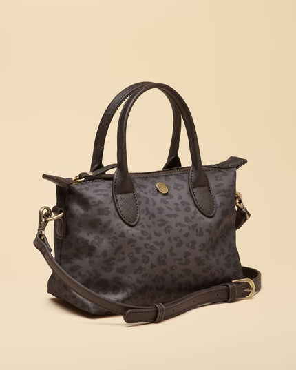Mini Crossbody Handbag - Chocolate Leopard Print