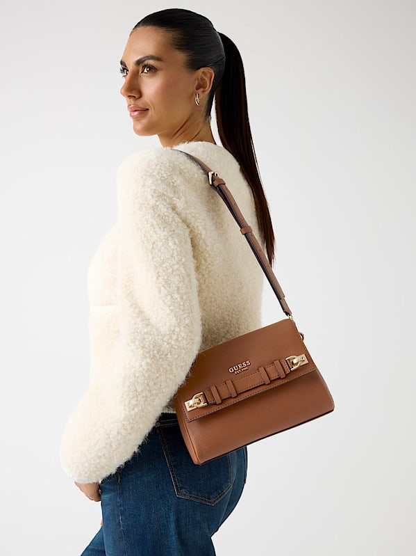 Guess Gregoria Flap Crossbody - Cognac