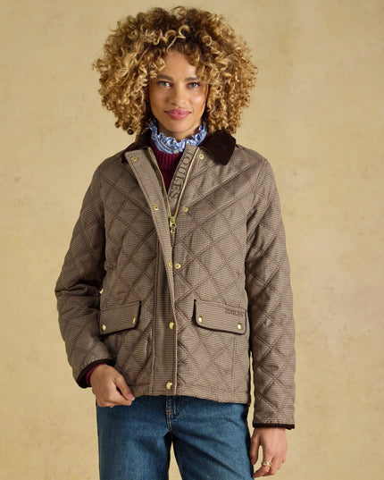 Joules Harrogate Showerproof Quilted Jacket - Check