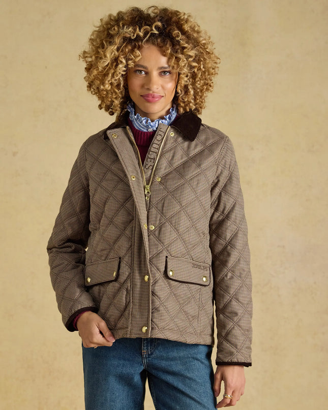 Joules Harrogate Showerproof Quilted Jacket - Check
