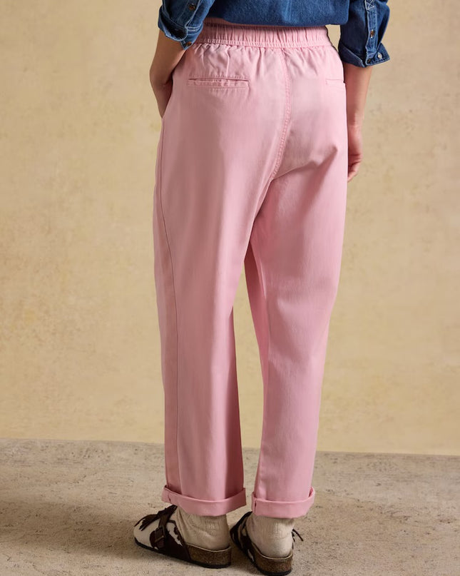 Relaxed Chino Tapered Trousers - Pink