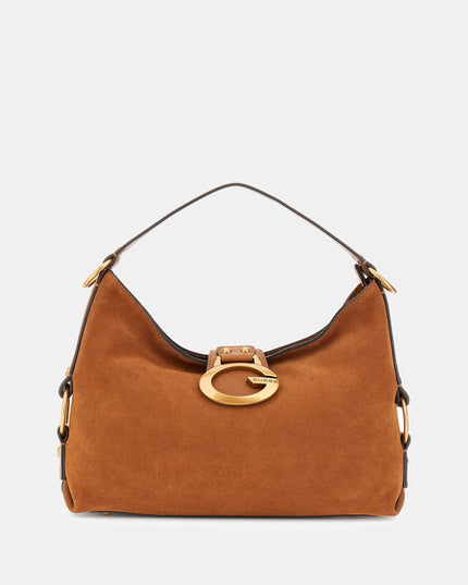Camden Genuine Leather Shoulder Bag - Cognac
