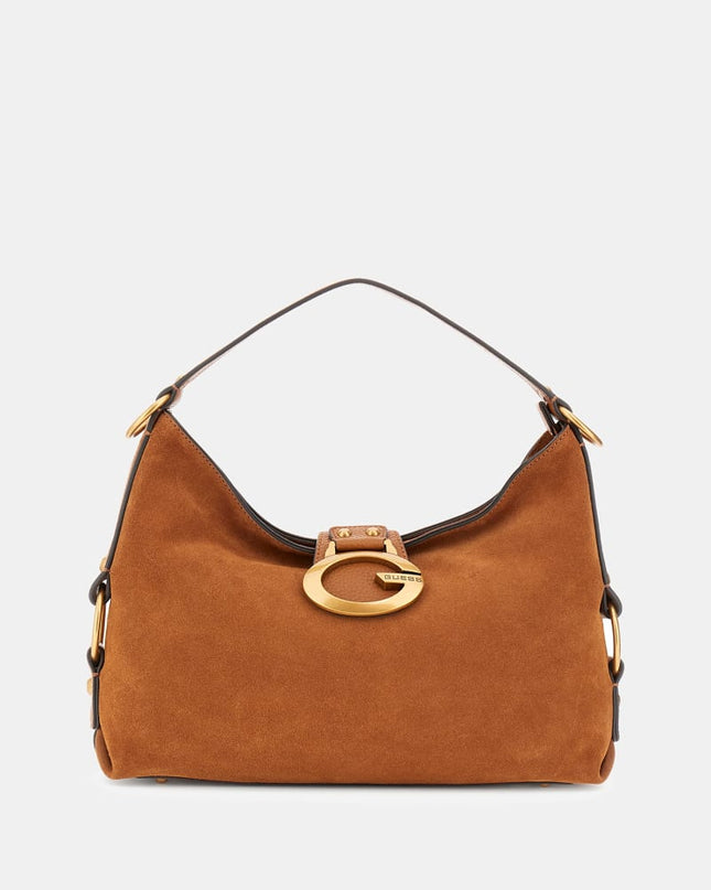 Camden Genuine Leather Shoulder Bag - Cognac
