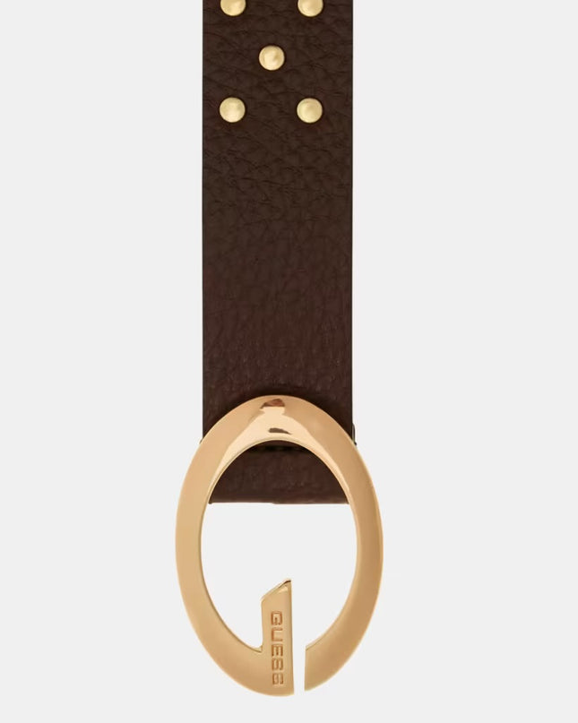 Guess Camden Stud Belt - Espresso