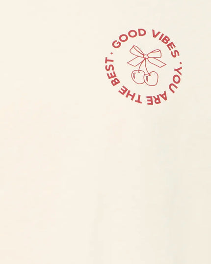 Nabino Graphic T-Shirt - Birch/Red Dahlia