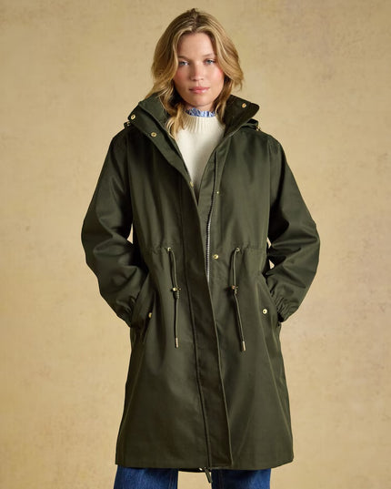 Joules Stormwell Waterproof Raincoat with Hood - Khaki Green
