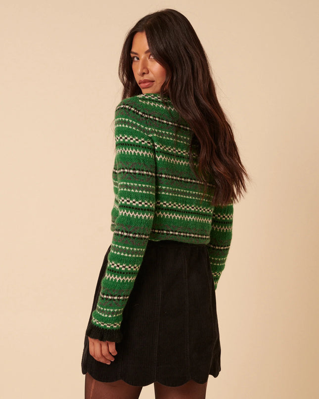 Black Cord Scallop Trim Mini Skirt