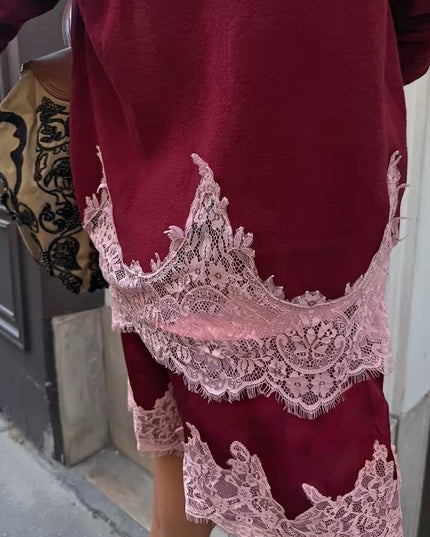 Burgundy Lace Copenhagen Jumper