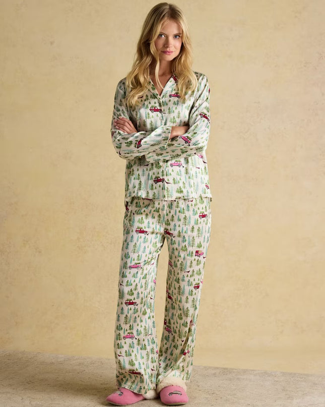 Bonnie Satin Pyjama Set - Cream