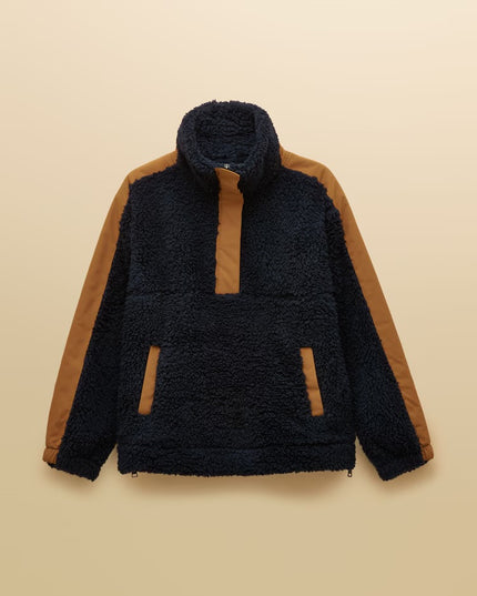 Tilly Quarter Zip Borg Fleece - Navy