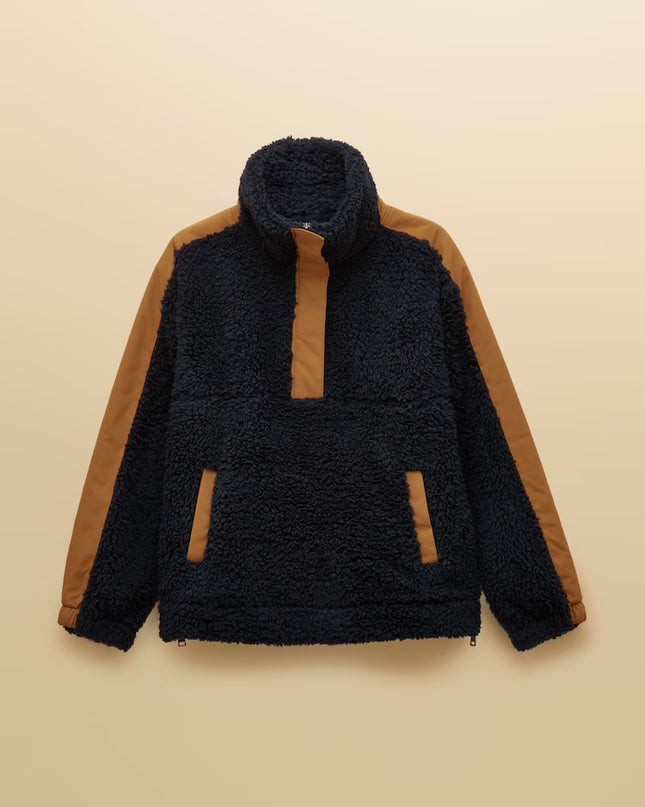 Tilly Quarter Zip Borg Fleece - Navy