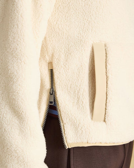 Joules Tilly Quarter Zip Fleece - Cream