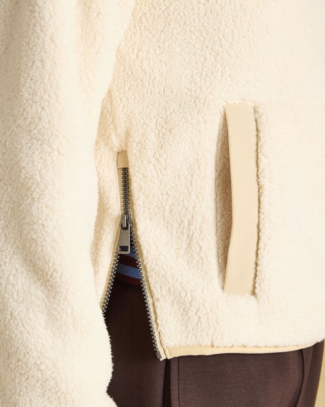 Joules Tilly Quarter Zip Fleece - Cream