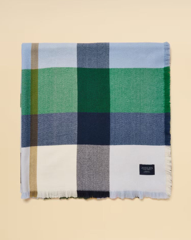 Joules Bracewell Scarf - Green Check