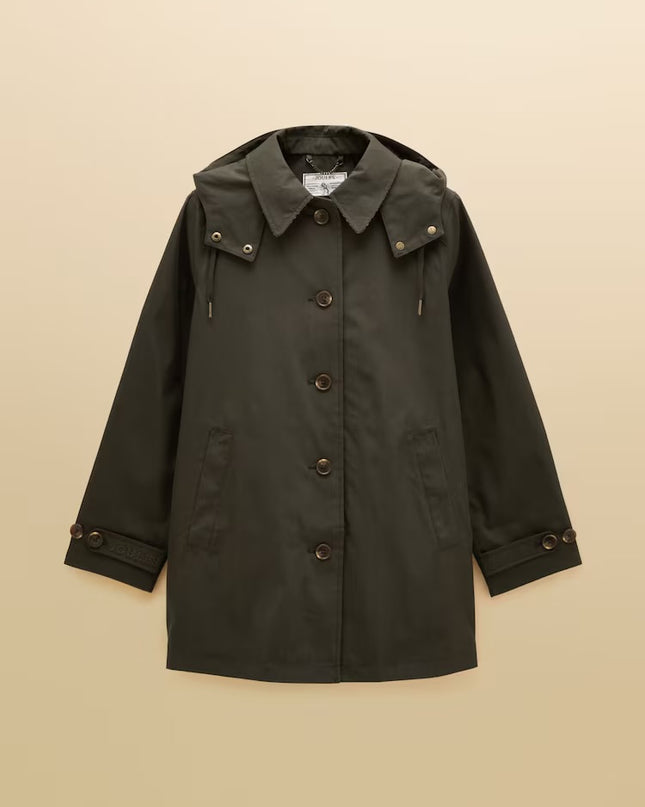 Rainmore Waterproof Button Through Raincoat -  Khaki Green