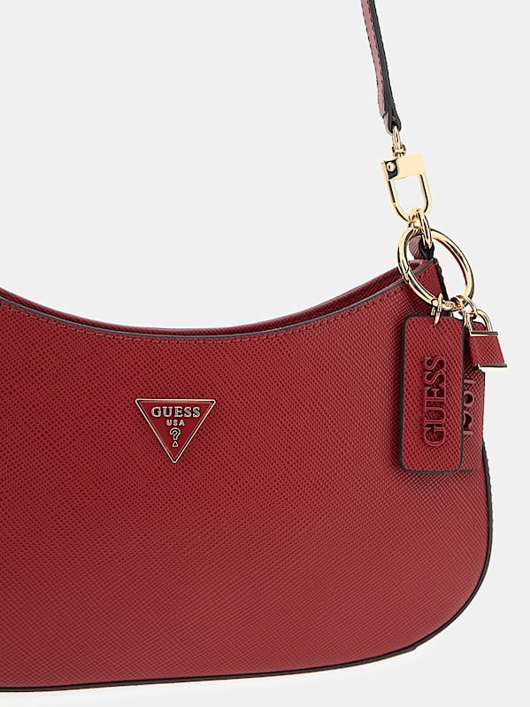 Guess Noelle II Top Zip Shoulder Bag - Garnet