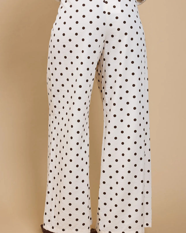 Clarisse Polka Dot Wide Leg Trousers