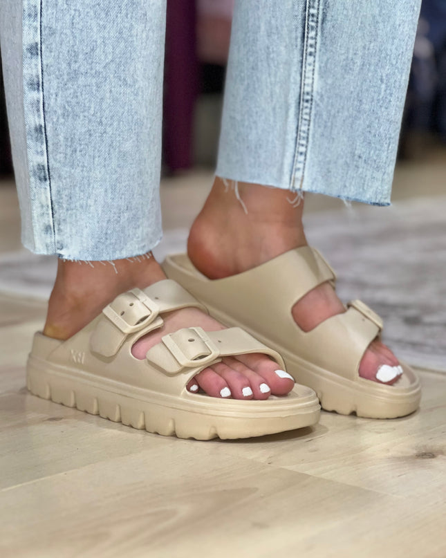 Platform EVA Sandals - Beige
