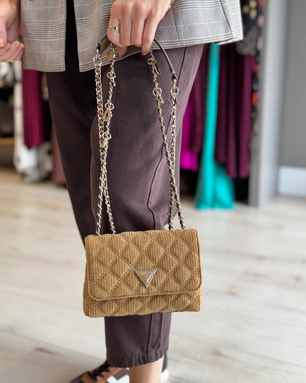 Guess Giully II Mini Crossbody - Cognac