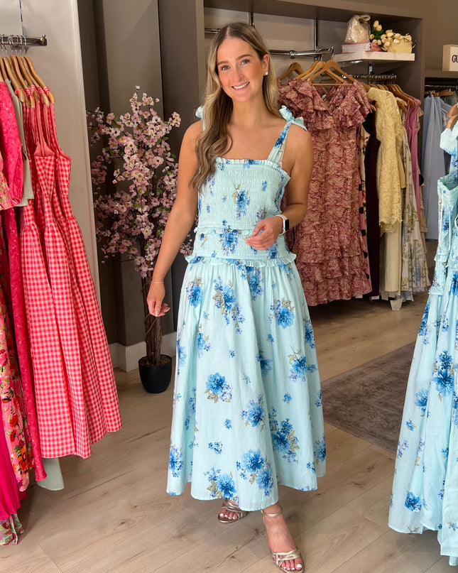 Andrea Midi Dress - Blue