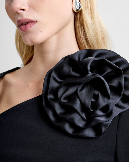French Connection Valetta Rosette Top - Black