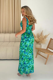 Harper Cowl Neck Slip Dress - Green