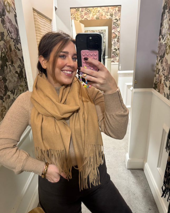 Muse Plain Scarf - Camel