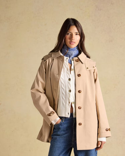 Rainmore Waterproof Button Through Raincoat -  Irish Cream