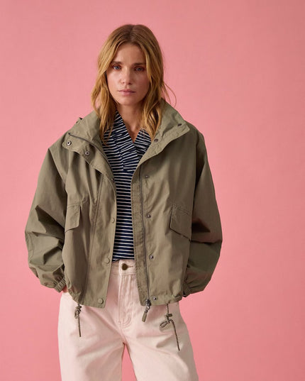 Hove Waterproof Windbreaker Jacket -  Khaki Green