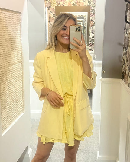 Mini Flounce Dress - Yellow