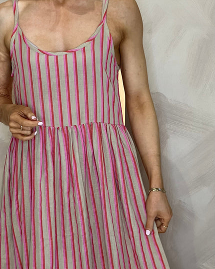 Foxa Midi Dress - Stripe