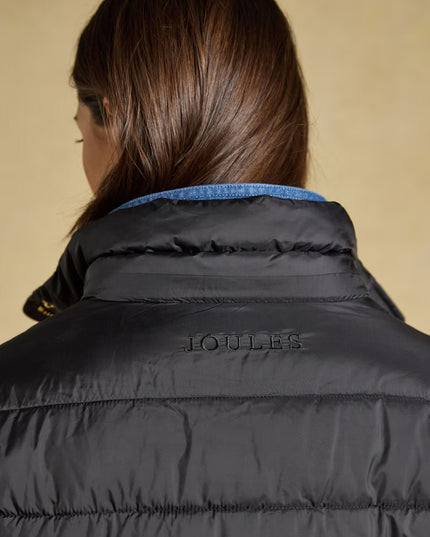 Joules Windborough Longline Padded Coat with Hood - Black